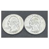 1942/1944 silver Washington quarters