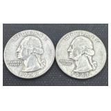 1947/1958 silver Washington quarters