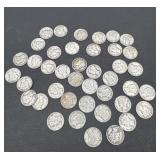 41 silver Mercury dimes