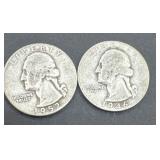 1946/1952 Washington silver quarters