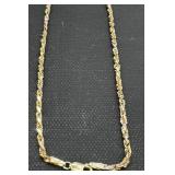 14K Yellow Gold 19.5'Diamond cut chain 9.3 Grams