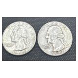 1952/1964 Washington silver quarters