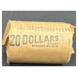 $20 roll of Eisenhower one dollar coins