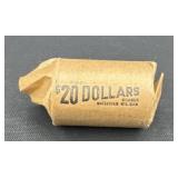$20 roll of Eisenhower one dollar coins