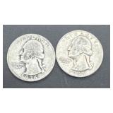 1936/1941 Washington silver quarters