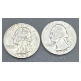 1942/1954 Washington silver quarters