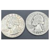 1936/1964 Washington silver quarters