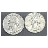 1951/1964 Washington silver quarters