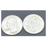 1958/1963 Washington silver quarters