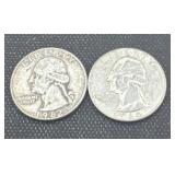 1962/1964 Washington silver quarters