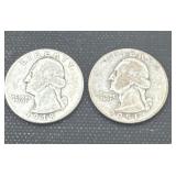 1948/1951 Washington silver quarters