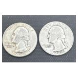 1944/1954 silver Washington quarters