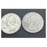 1959/1964 Washington silver quarters