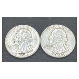 1955/1964 silver Washington quarters