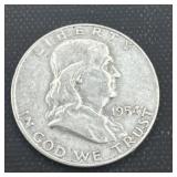 1954 Franklin half dollar