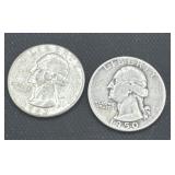 1950/1963 silver Washington quarters