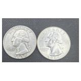1958/1964 Washington silver quarters