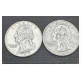 1947/1962 silver Washington quarters