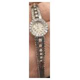 Ladies 18K white Diamond Longines watch