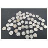 50 silver mercury dimes