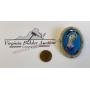 P. Buckley Moss Blue Madonna Pin Brooch Pendant