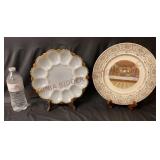 Vintage Deviled Egg Tray & The Last Supper Plate