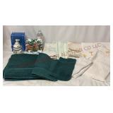 Lotion / Soap Dispenser & Assorted Towels