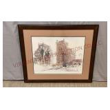 Ian Ribbons Signed & #ed Architectural Landscape