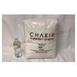 Chakir 4-Piece Turkish Bath Towels - White - New