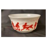 Hazel Atlas Children at Play Milk Glass Bowl