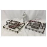 Vintage Cutlery Napkin Holders w Acrylic Bottoms