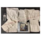 Eyelet Window Curtains & Double Bed Skirt