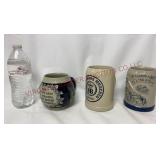 Cobalt Blue Stoneware German Beer Steins - 3