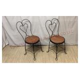 Twisted Metal Ice Cream Parlor Chairs - Pair