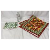 Ceramic Handled Tray & Lemon Table Runner