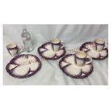 Vintage Omnibus Purple Cabbage Snack / Dessert Set