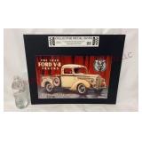 1939 Ford V-8 Trucks Collector Metal Sign