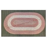 Mauve Pink USA Made Braided Rug - 47"x26"