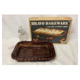 Vintage Bravo Bakeware 2 Quart Dish w Basket