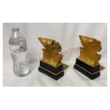 Vintage Acanthus Leaf Bookends - Pair