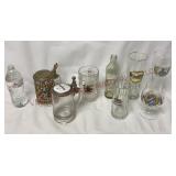 German Beer Steins, Bottle & Pilsner Glasses
