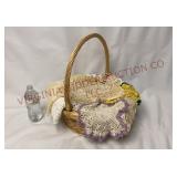 Basket FULL of Vintage Crochet Doilies & Linens