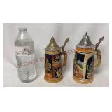 Vintage Western Germany Lidded Beer Steins - 2