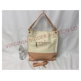 Charming Charlie Eggnog / Coral Handbag / Tote