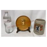 Berlin GDR Wood Plaque & Gerz Beer Stein