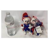 2006 Annalee Patriotic Mouse Couple - 6" tall