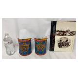 Vintage Patriotic Drum Bookends & Richmond Book