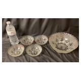 Vintage Berry / Fruit / Dessert Bowl Set - 5 pcs