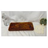 Vintage Tray, Wind-Up Alarm Clock & Switch Plate