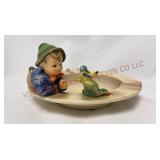 Goebel Hummel Boy with Bird Ashtray - Repaired